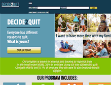 Tablet Screenshot of decide2quit.org